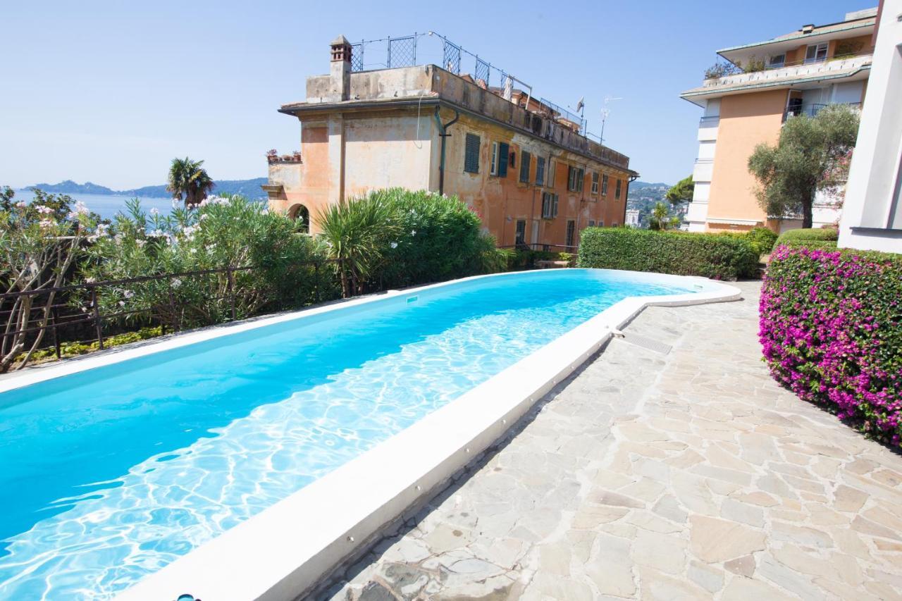Nautilus Vista Mare Mozzafiato A 180 Gradi- Posto Auto Privato - 2 Camere Matrimoniali Piu 1 Divano Letto Singolo-Sky,Netflix-Wifi 200Mg Rapallo Eksteriør billede
