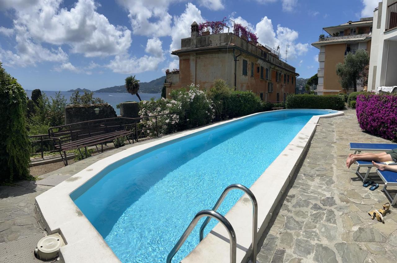 Nautilus Vista Mare Mozzafiato A 180 Gradi- Posto Auto Privato - 2 Camere Matrimoniali Piu 1 Divano Letto Singolo-Sky,Netflix-Wifi 200Mg Rapallo Eksteriør billede
